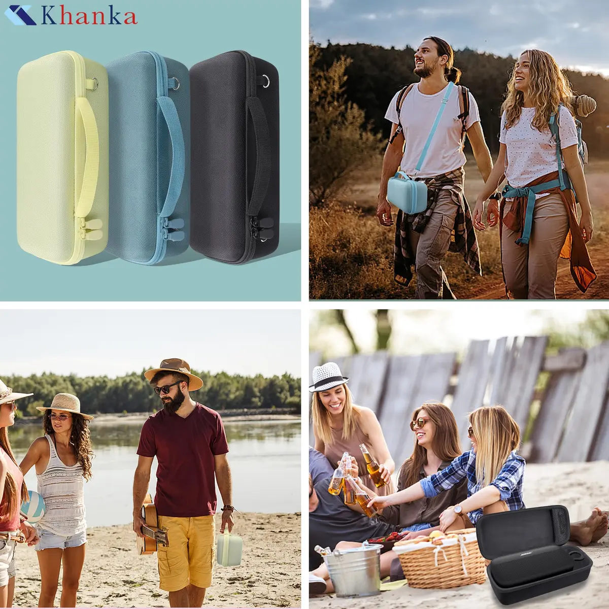 khanka Travel Case for Bose SoundLink Plus Portable Bluetooth Speaker, Black | Custom Fit, Waterproof, Shockproof - view 9