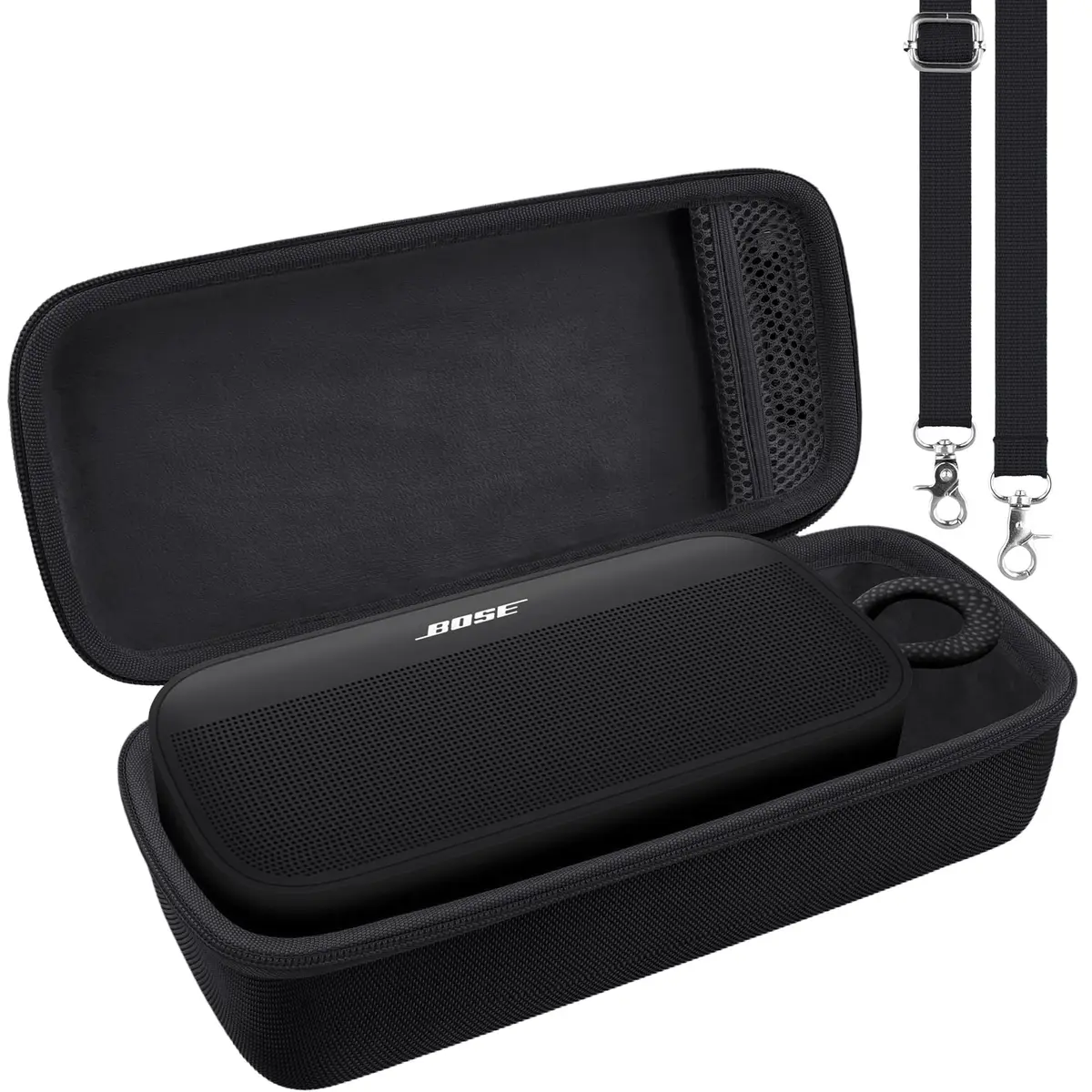 khanka Travel Case for Bose SoundLink Plus Portable Bluetooth Speaker, Black | Custom Fit, Waterproof, Shockproof - view 2