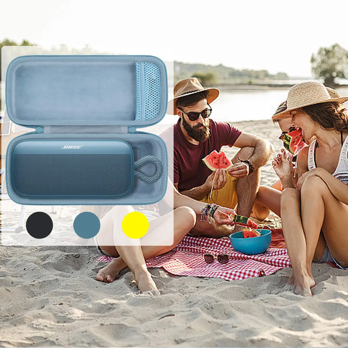 khanka Hard Case for Bose SoundLink Plus Portable Bluetooth Speaker, Blue | Protects Against Water, Shock, and Dust - view 8
