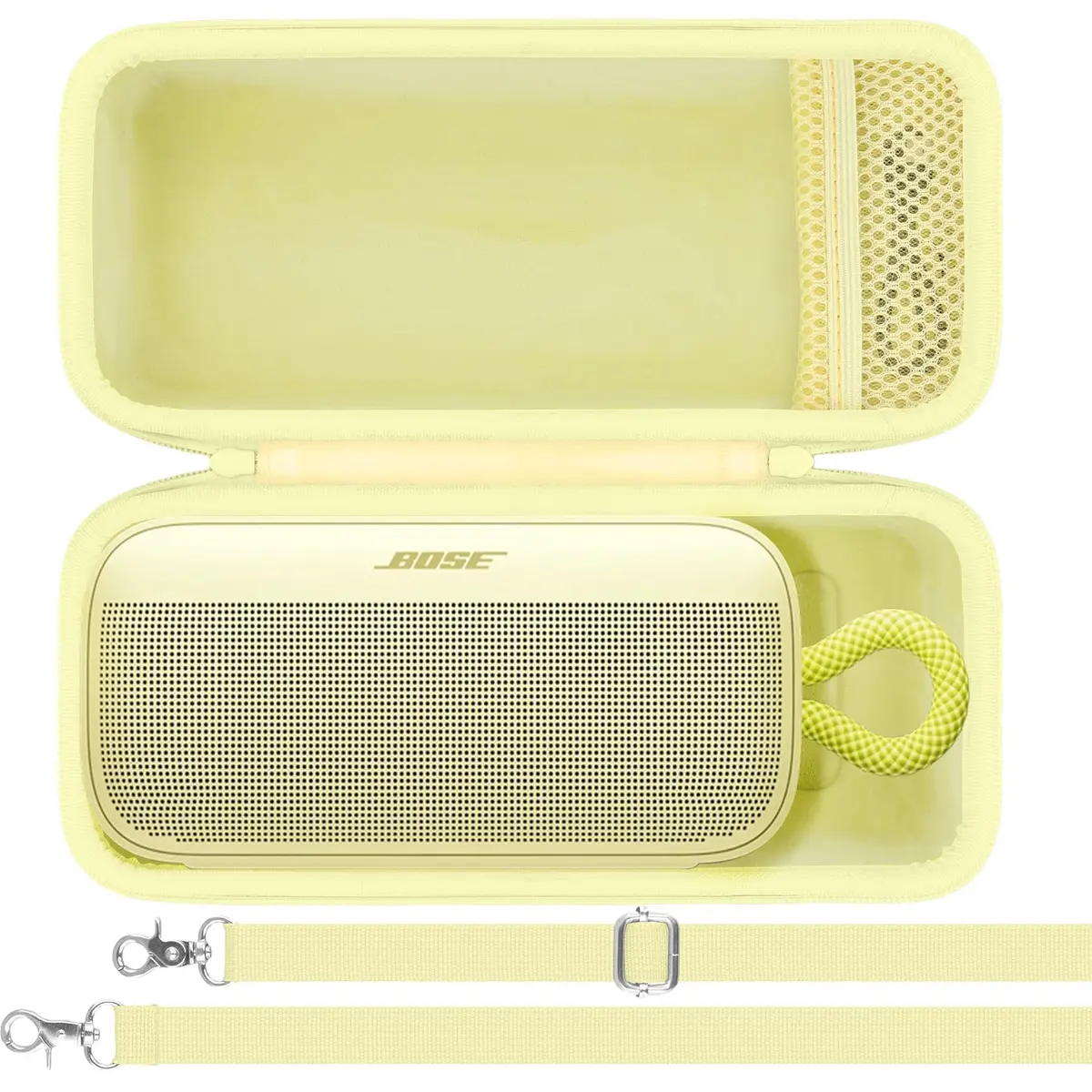 khanka Hard Case for Bose SoundLink Plus Bluetooth Speaker, Citrus Yellow | Protects Speaker & Accessories - main product image