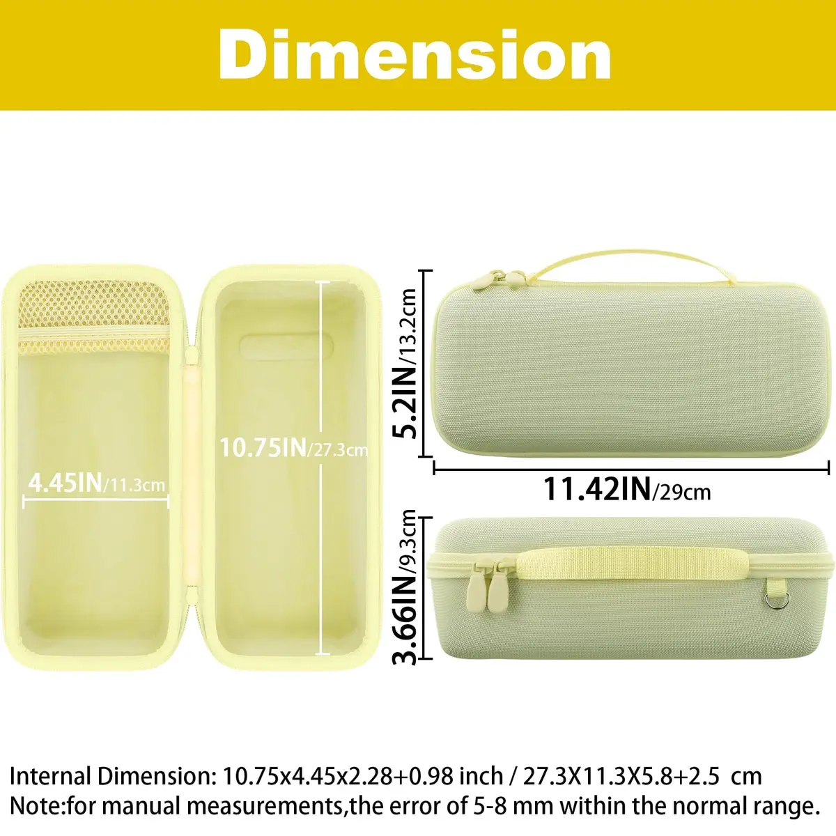 khanka Hard Case for Bose SoundLink Plus Bluetooth Speaker, Citrus Yellow | Protects Speaker & Accessories - view 6