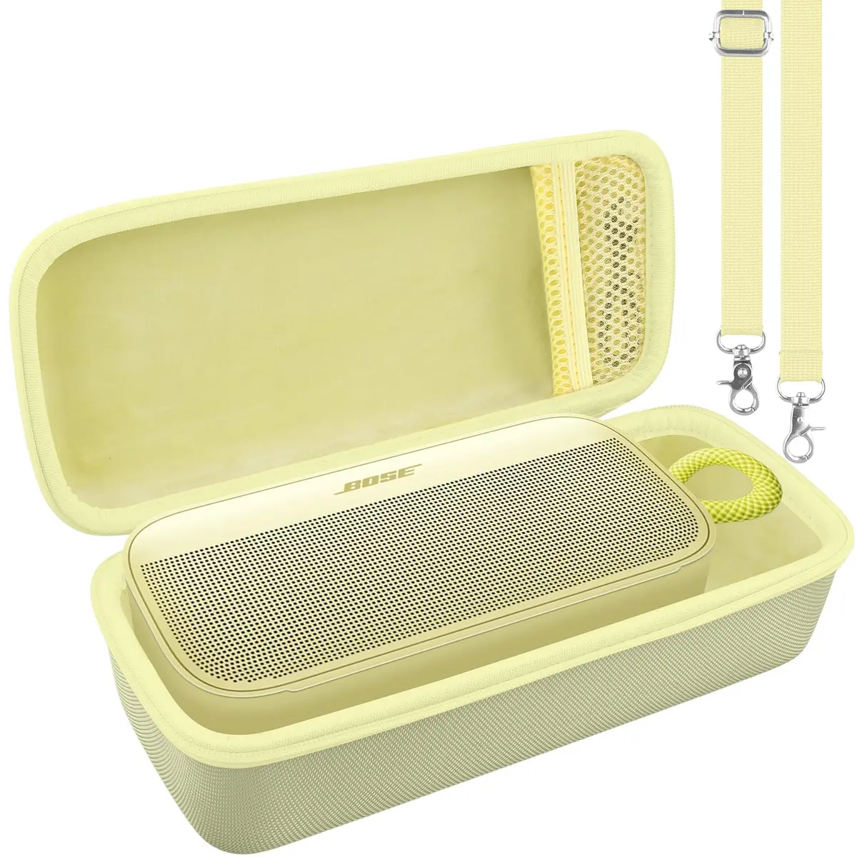 khanka Hard Case for Bose SoundLink Plus Bluetooth Speaker, Citrus Yellow | Protects Speaker & Accessories - view 2