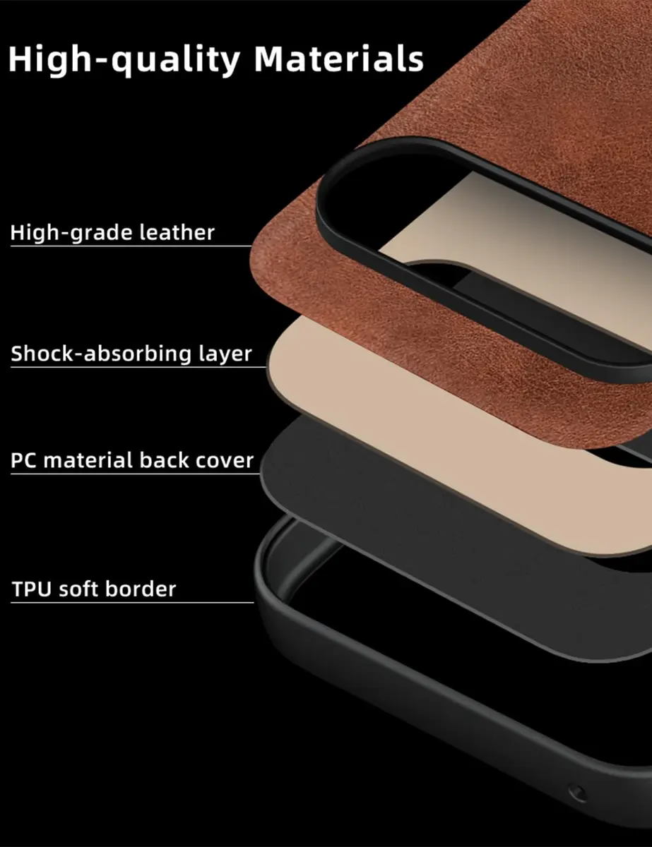 X-level PU Leather Case for Google Pixel 10/10 Pro, Brown | Slim Fit Shockproof Business Style - view 5