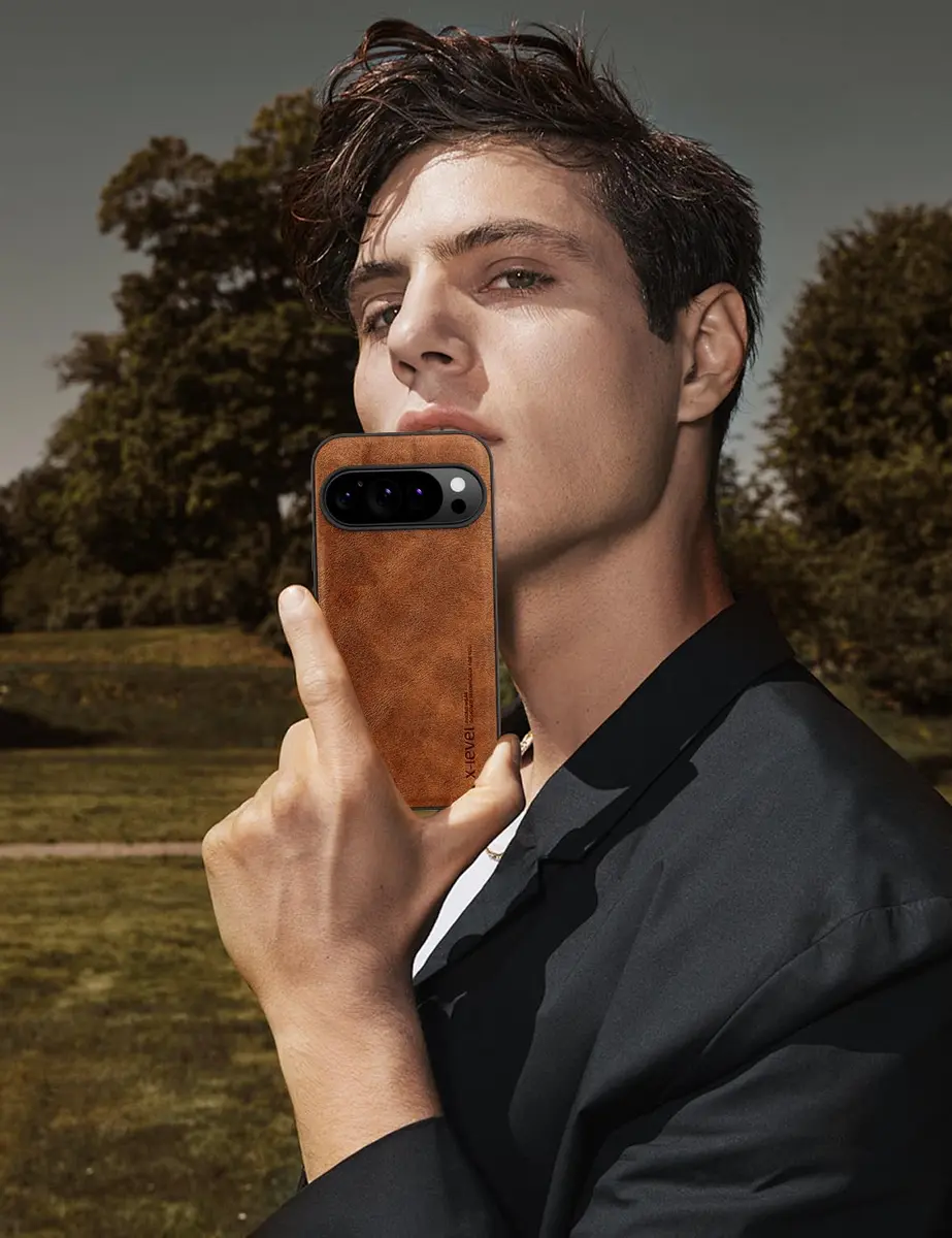 X-level PU Leather Case for Google Pixel 10/10 Pro, Brown | Slim Fit Shockproof Business Style - view 7