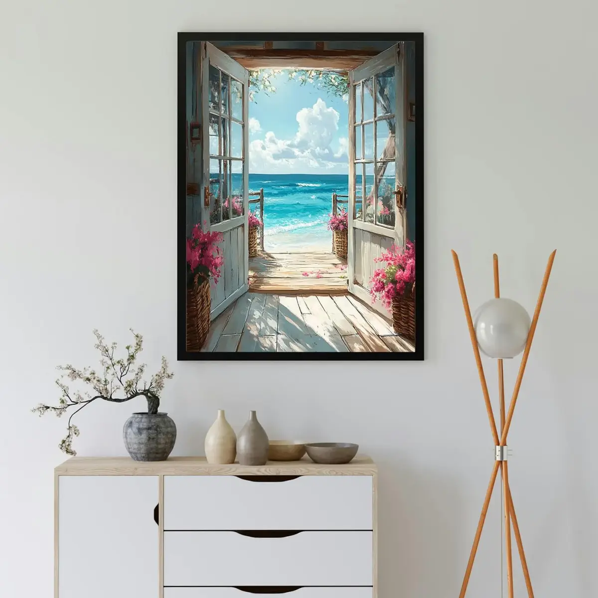 MBNTJHT Stamped Cross Stitch Kit for Adults & Beginners | 12x16 Inch Landscape Beach Scene - view 5