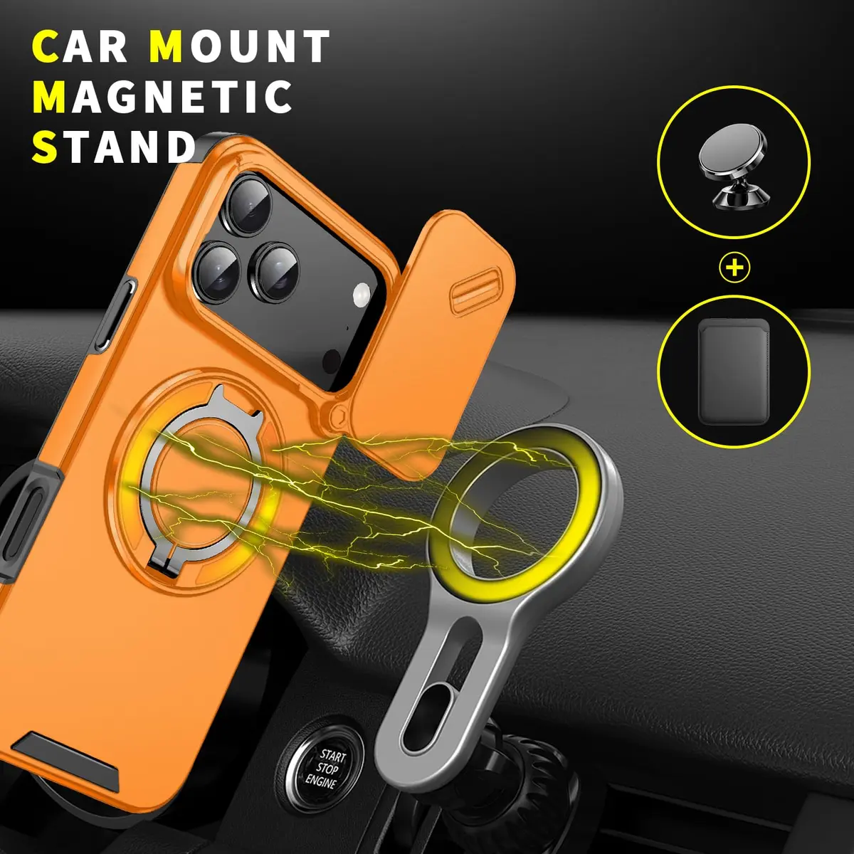 Doulings for iPhone 16 Pro Max Case,Black,Slide Camera Cover,Kickstand | Precise Fit & Military Grade Protection - view 6