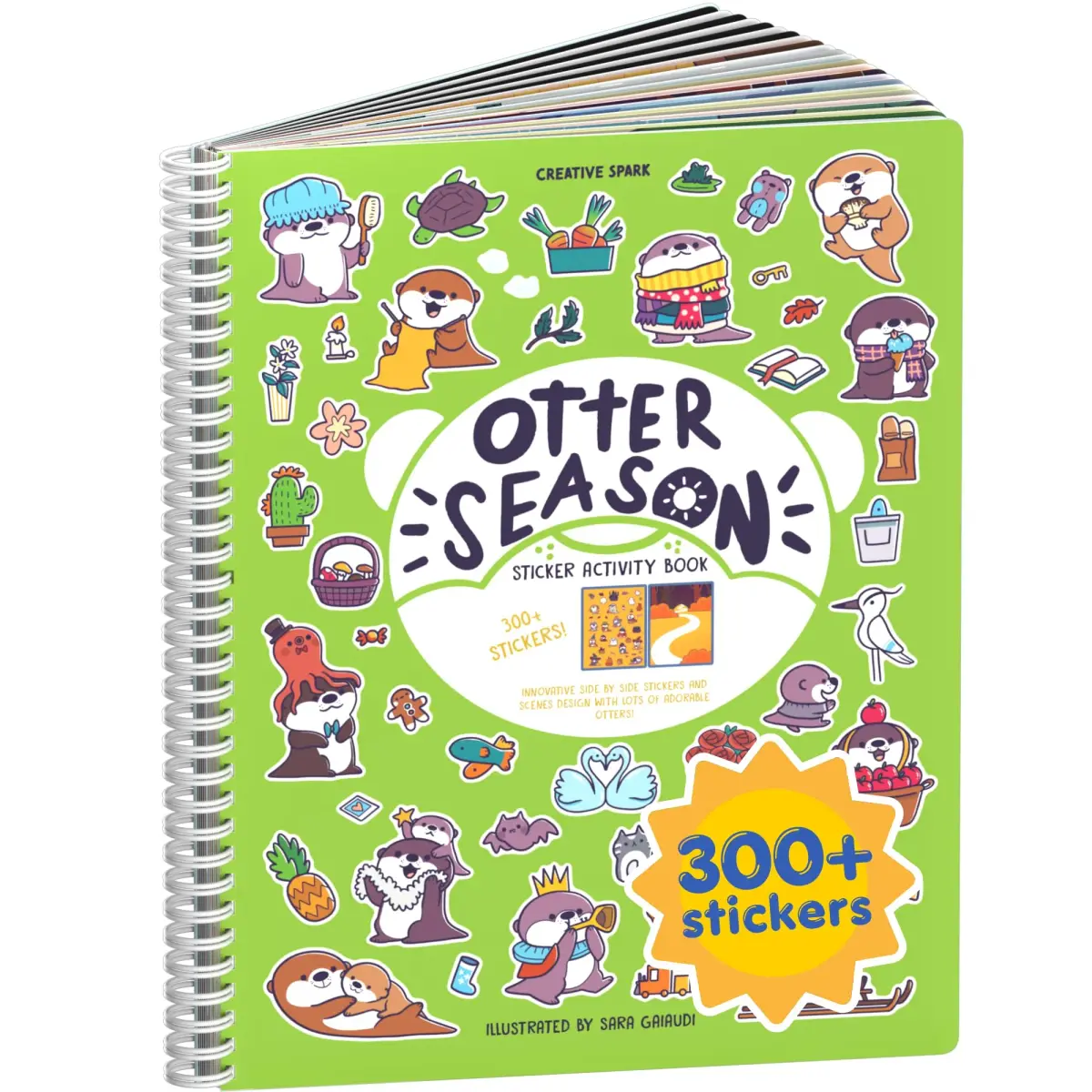 CUPKIN Otter Season 300+ Sticker Book | 24.8cm (9.75") x 1.5cm (0.5") x 19cm (7.5") - main product image