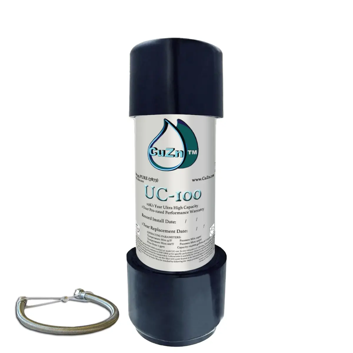 CuZn UC-100 Under Sink Water Filter 1.57 kg (3.46 lb) | 1 Year Filtration Life - main product image
