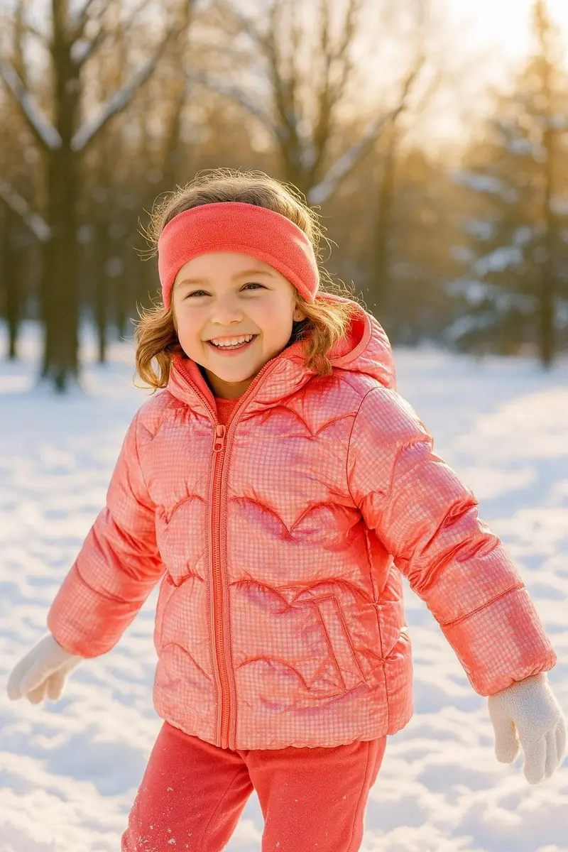 Weather Tamer Girls' Shimmer Puffer Jacket Watermelon 10-12 | Water-Resistant & Stylish (70-120 chars) - view 4