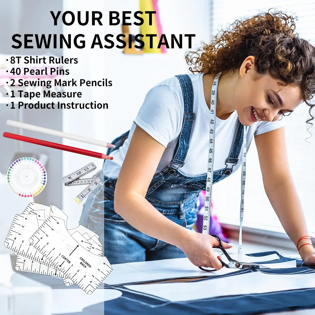 tietoc 12pcs T-Shirt Ruler Guide Set | White, 25cm (10") x 10cm (4") Adult Size Ruler | Alignment Tool for Heat Press & Vinyl - view 6