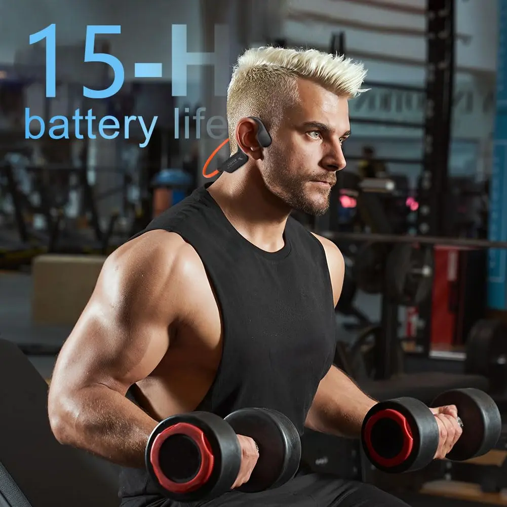 MZYQCY Open-Ear Wireless Earbuds Bluetooth 5.4 Headset with Mic, 15 Hours Playtime, IPX6 Waterproof, 29g Lightweight Orange - view 6