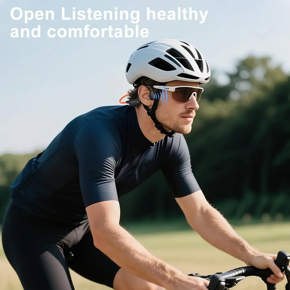 MZYQCY Open-Ear Wireless Earbuds Bluetooth 5.4 Headset with Mic, 15 Hours Playtime, IPX6 Waterproof, 29g Lightweight Orange - view 7