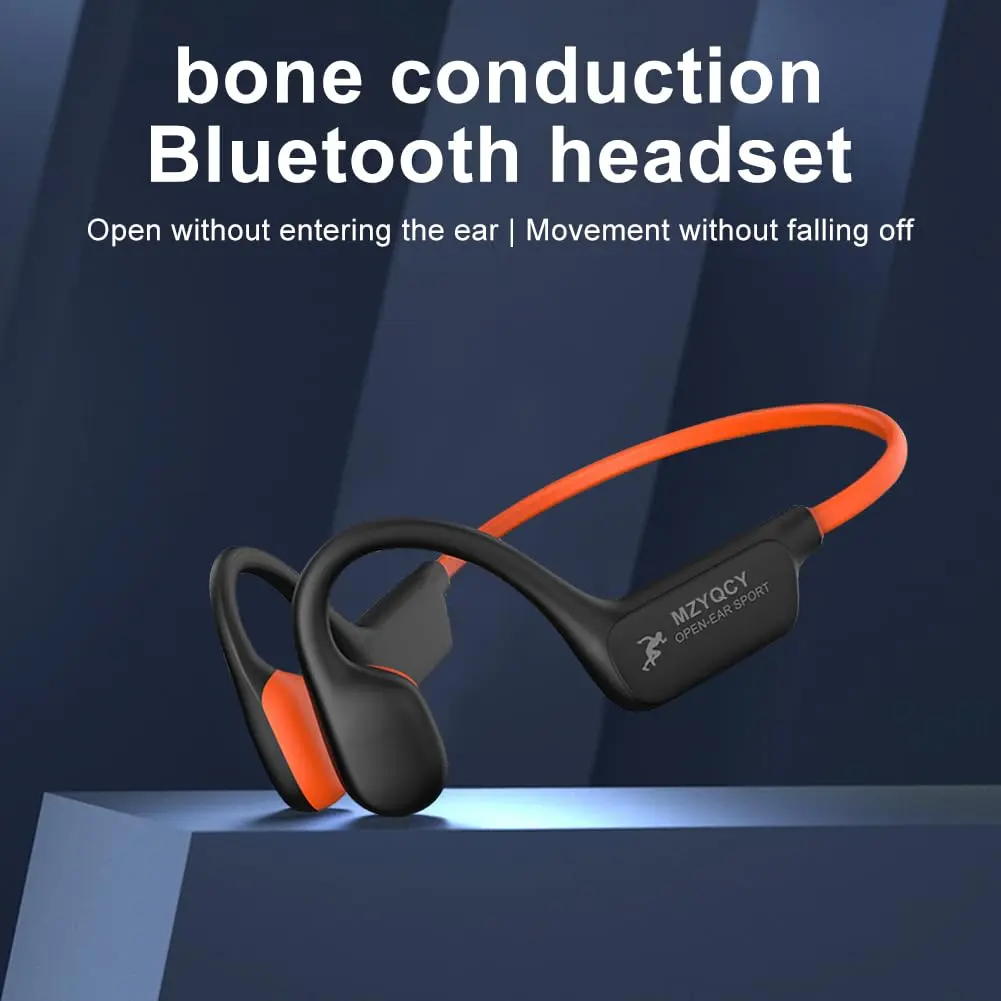 MZYQCY Open-Ear Wireless Earbuds Bluetooth 5.4 Headset with Mic, 15 Hours Playtime, IPX6 Waterproof, 29g Lightweight Orange - view 3