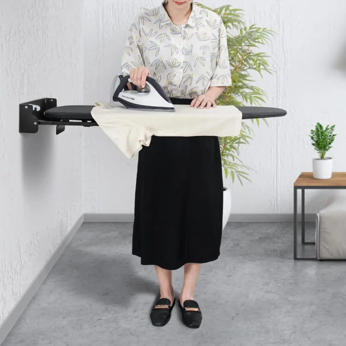 Duwee 12"×36" Wall Mounted Ironing Board with Iron Holder | Space-Saving Foldable Design - view 8