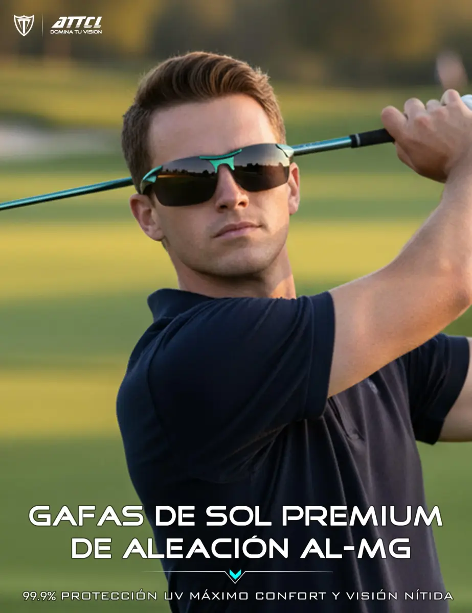 ATTCL Polarized Sports Sunglasses for Men - 2026-Bay-Blue-Grey / Non-Mirrored Lenses, 64mm Lens Width - view 2
