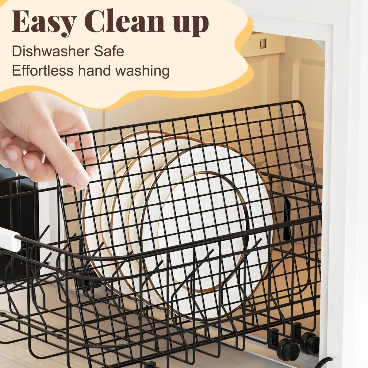LIEMAND Black 2 PCS 25cm x 38cm (10" x 15") Grid Wire Baking Cooling Racks | Oven Safe & Dishwasher Safe - view 4