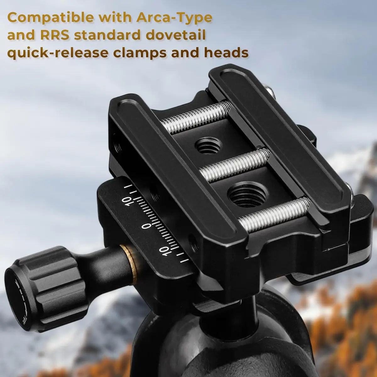 Leftfoto Picatinny Arca-Swiss Rail Clamp, Dual System, Safety Stops | Quick Lock, Aluminum CNC, 4 Stop Screws - view 5