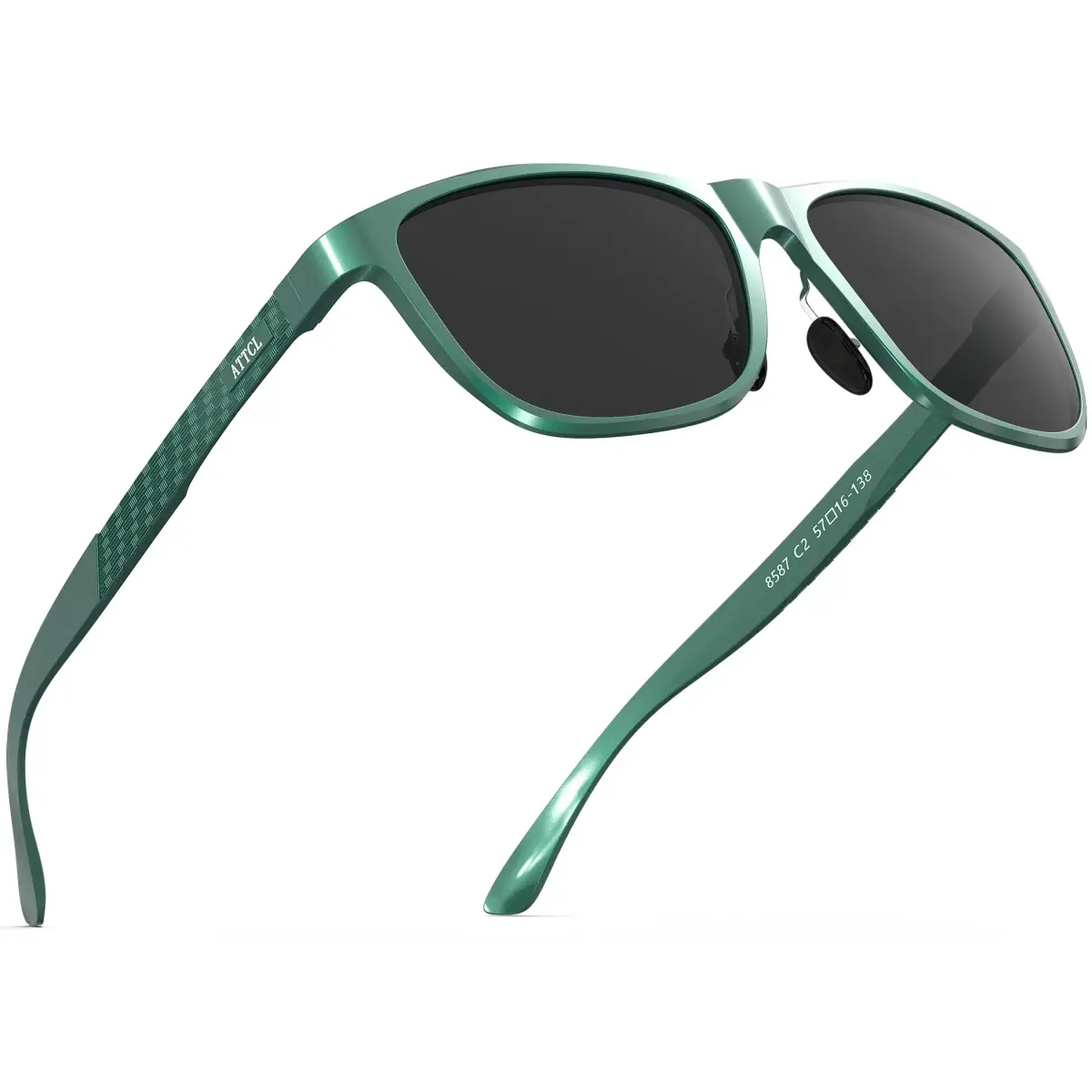 ATTCL Polarized Sunglasses Men Light Blue-Grey Rectangular Al-Mg Metal Ultralight UV400 Driving - main product image