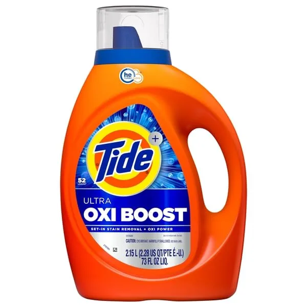 Tide Ultra Oxi Boost Liquid Laundry Detergent 2160ml (73 fl oz) | Powerful Stain Removal & Odor Elimination - main product image