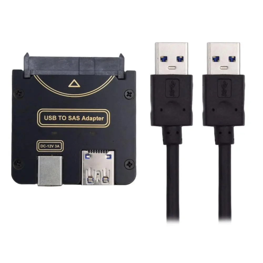 Xiwai SFF-8482 SAS 29Pin to 5Gbps USB 3.0 Raid Adapter Card | Supports SAS/SATA 6Gbps, 10x USB 2.0 - main product image