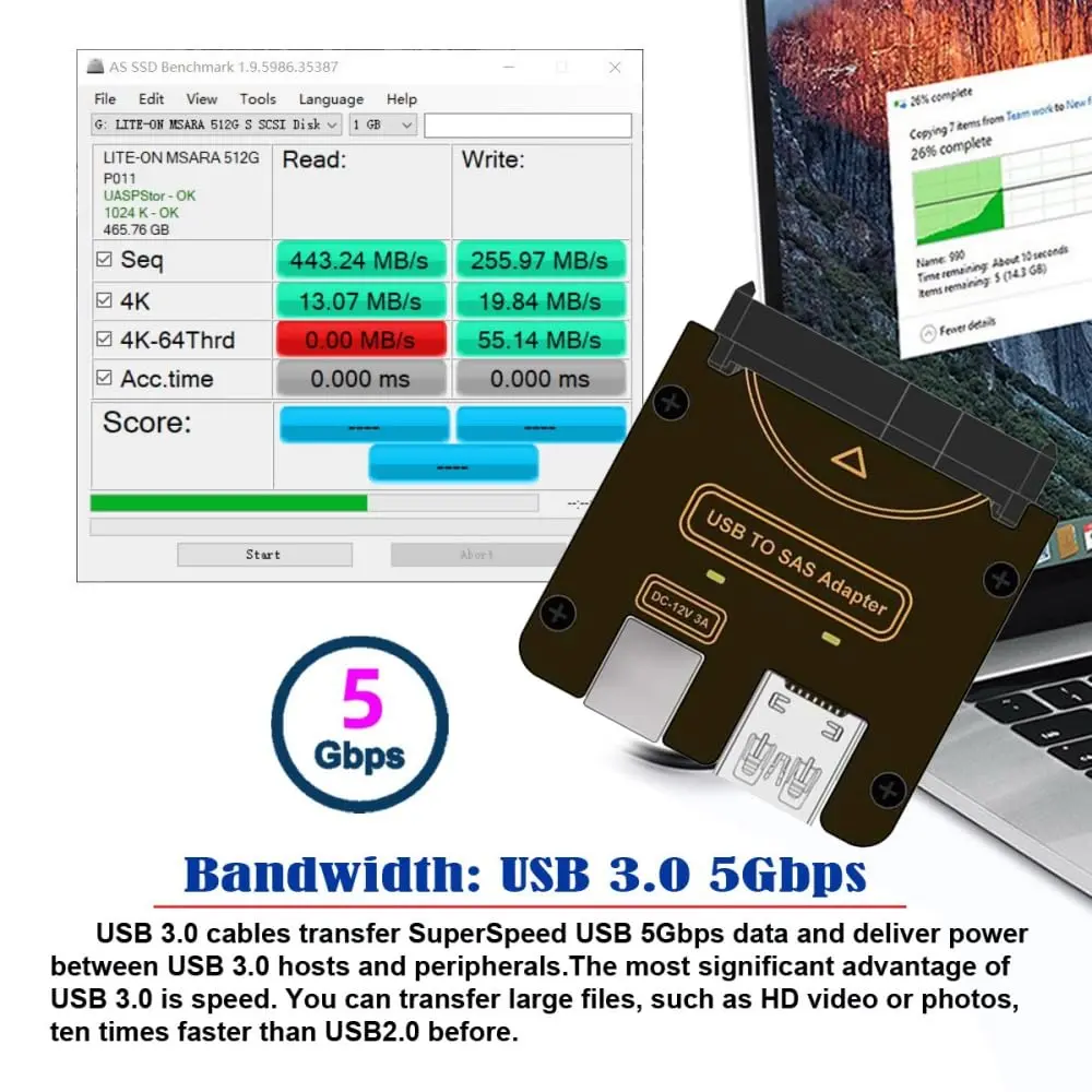 Xiwai SFF-8482 SAS 29Pin to 5Gbps USB 3.0 Raid Adapter Card | Supports SAS/SATA 6Gbps, 10x USB 2.0 - view 6