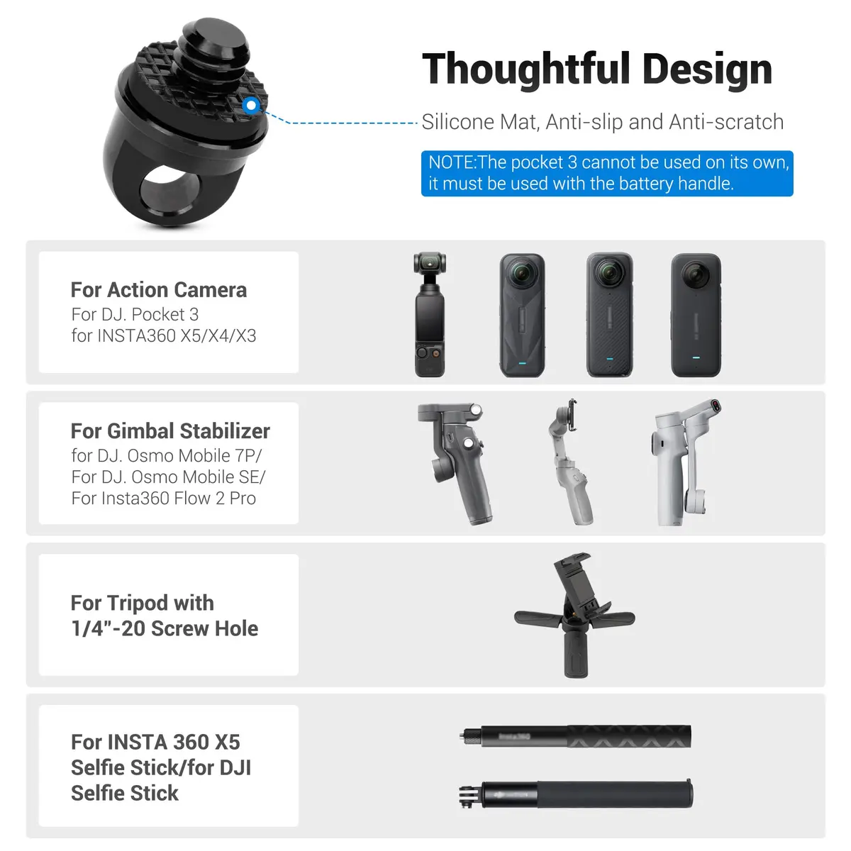 Kiorafoto Mini EVO Strap, Adjustable Nylon Camera Hand Wrist Strap Lanyard with 1/4"20 & Quick Release for Ricoh GR IV III IIIx II GRIV GRIII GR4 GR3X Sony RX100 VII ZV-1 ZV-1F G7X Mark III II SX740 HS - view 9