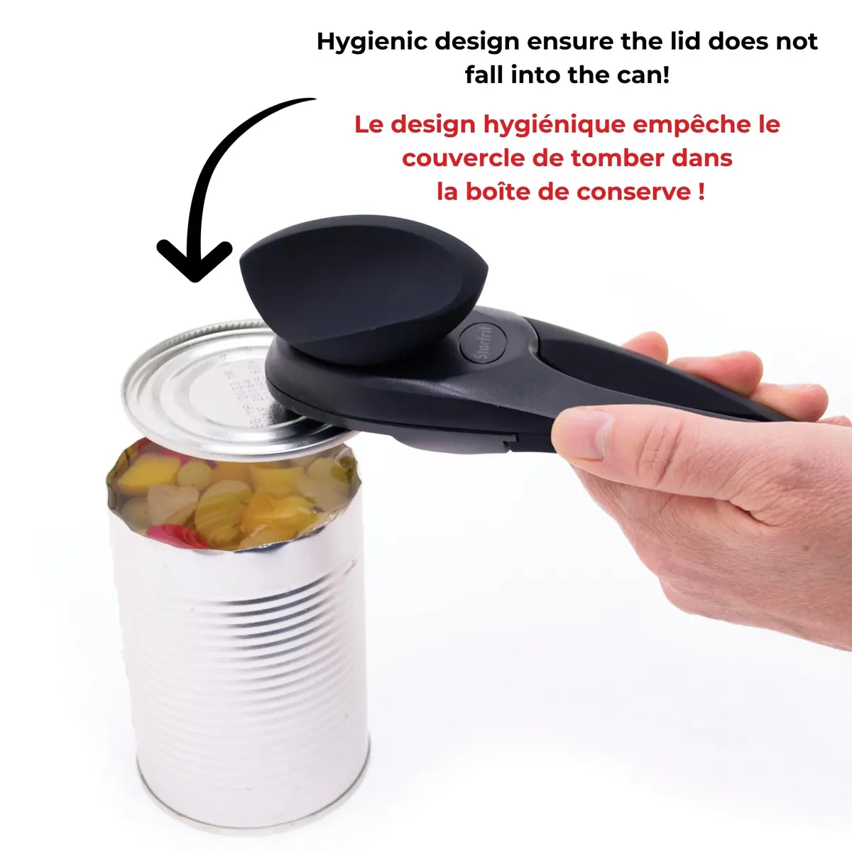 Starfrit MightiCan Can Opener Safe Smooth-Cut Comfort Grip Black | Hygienic & Durable (70-120 chars) - view 5