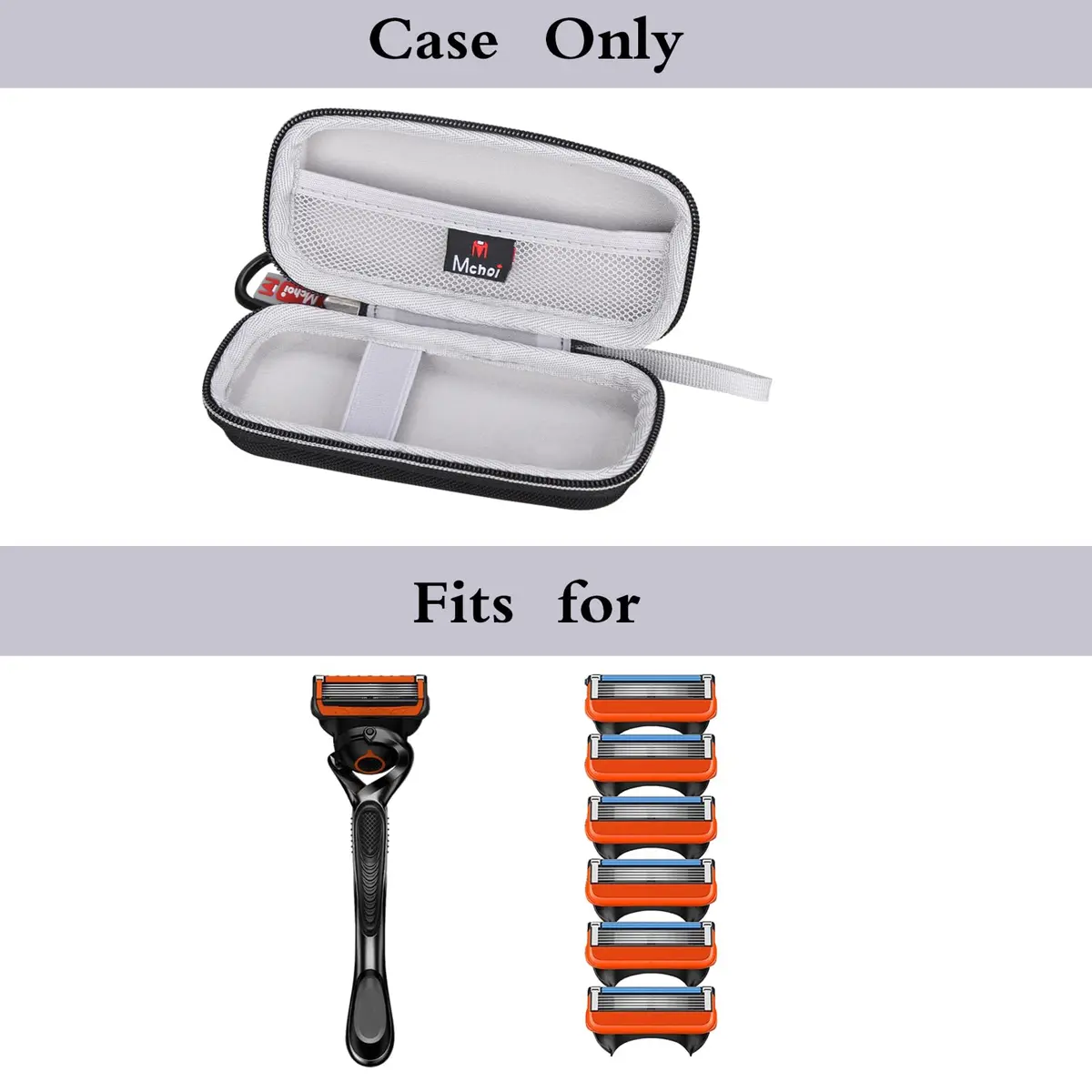 Mchoi Hard Carrying Case Fits for Fusion5 Men’s Razor & Proglide Shield Men's Razor | Waterproof, Shockproof, Lightweight - view 7