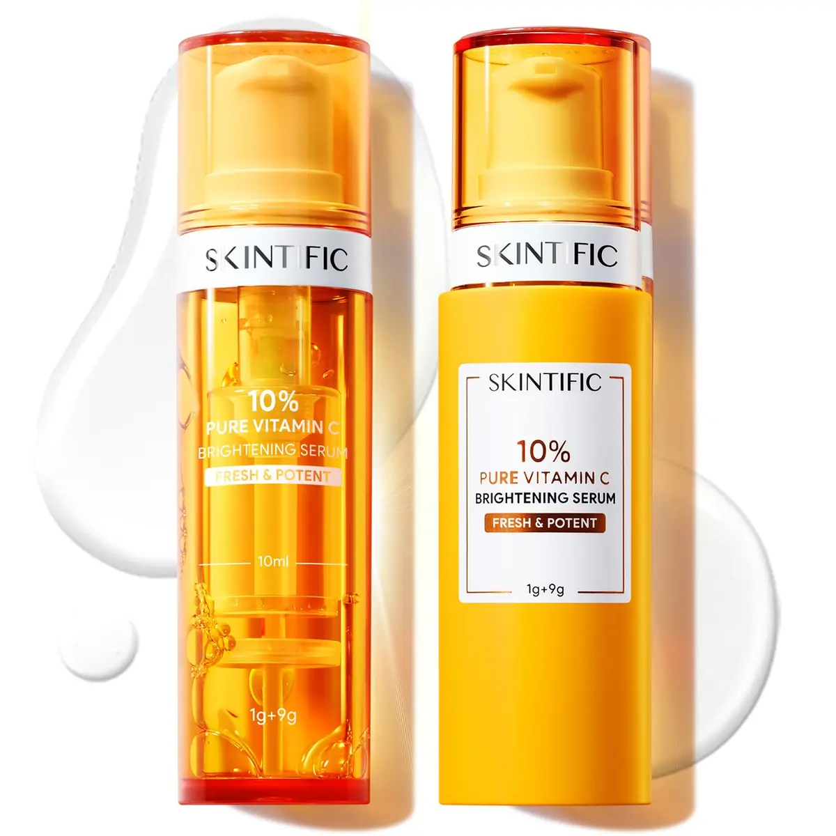 SKINTIFIC Dual-Chamber Vitamin C Serum with 10% Pure Vitamin C Powder | Fresh, Stable & Oxidation-Safe - main product image