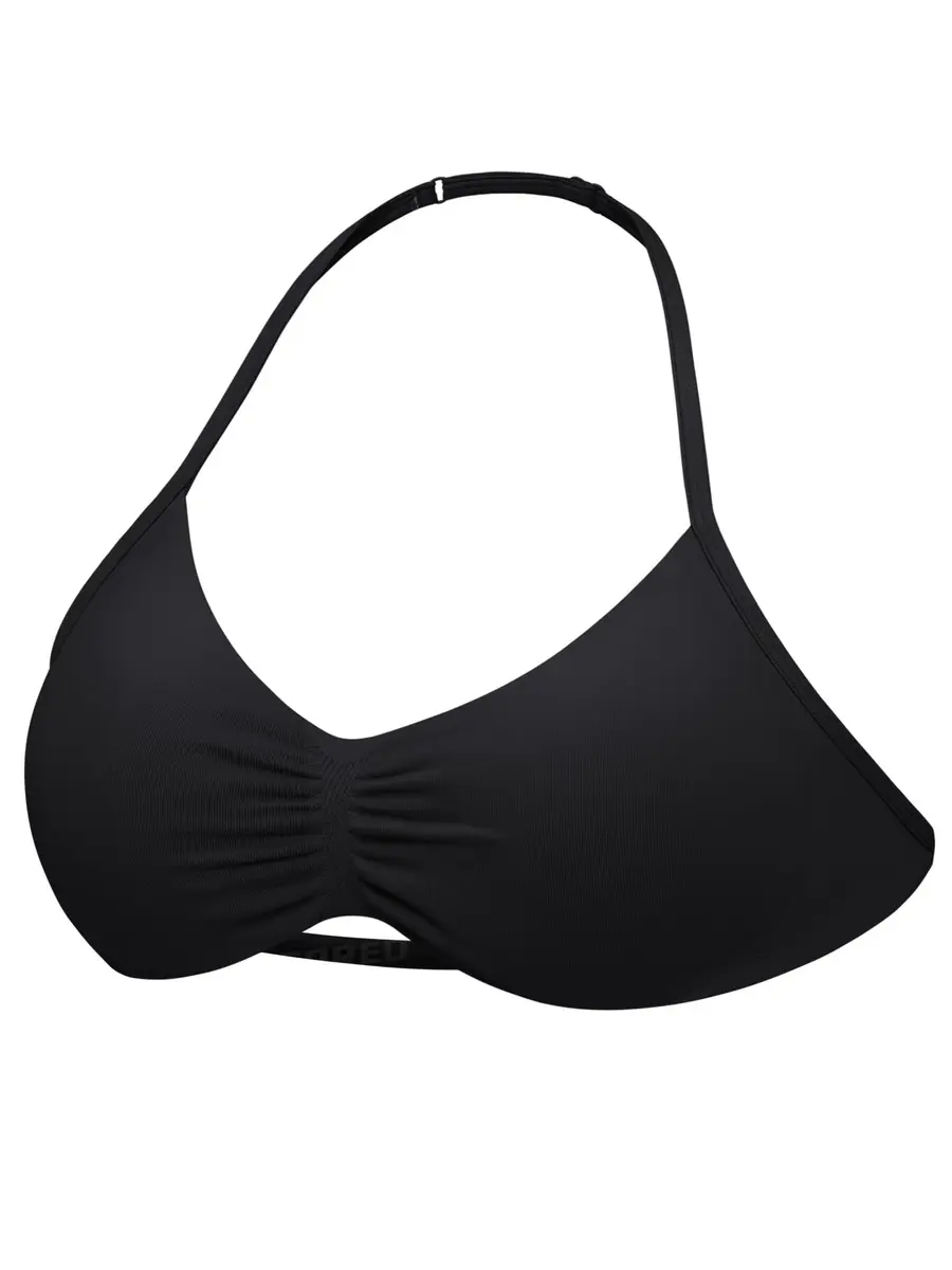 YEOREO Impact Sports Halter Bra for Women | Backless, Padded, High Support, Black, Medium - main product image