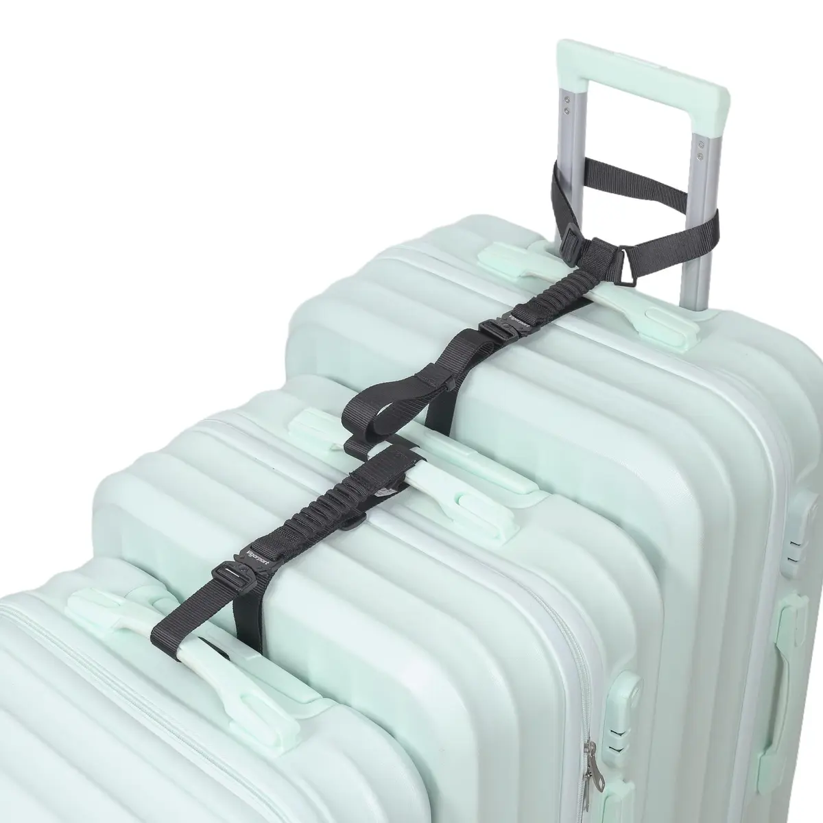 Vigorport Luggage Straps Metal Buckle with Nylon Straps | Connect 2 to 3 Suitcases - view 8