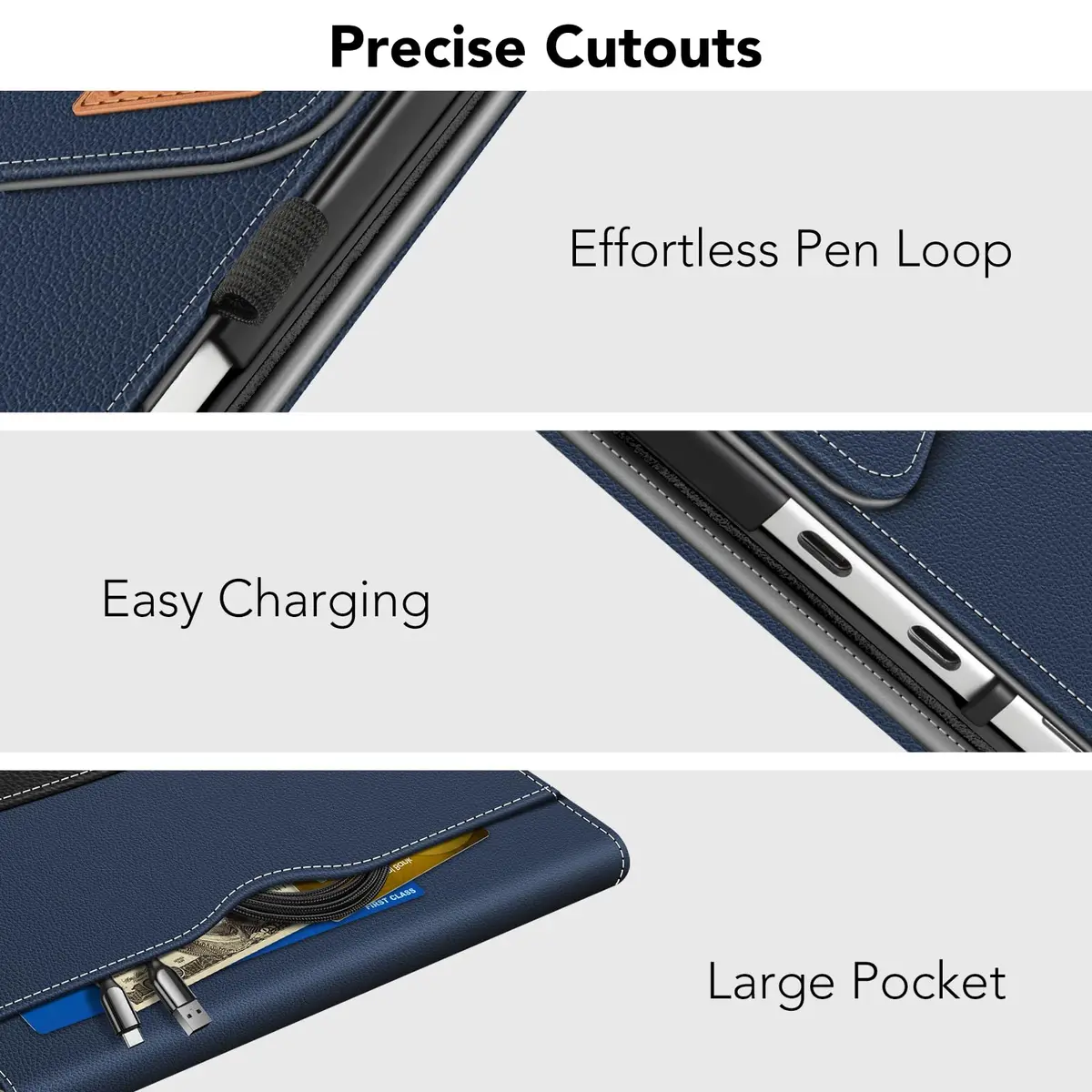 FINTIE Portfolio Case for Microsoft Surface Pro 12 inch 1st Edition (2025) | Multi-Angle View & Premium Synthetic Leather - view 5