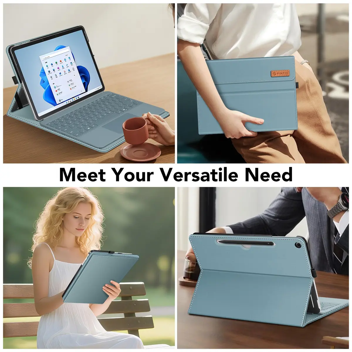 FINTIE Portfolio Case for Microsoft Surface Pro 12 inch 1st Edition (2025) | Multi-Angle Viewing & Premium Synthetic Leather - view 6