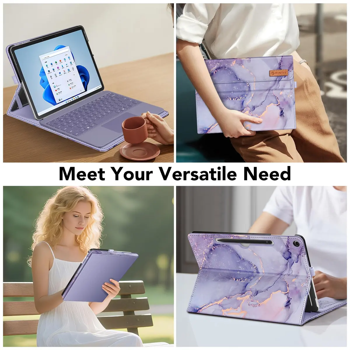 FINTIE Portfolio Case for Microsoft Surface Pro 12 inch 1st Edition (2025) | Multi-Angle Viewing & Premium Synthetic Leather - view 7