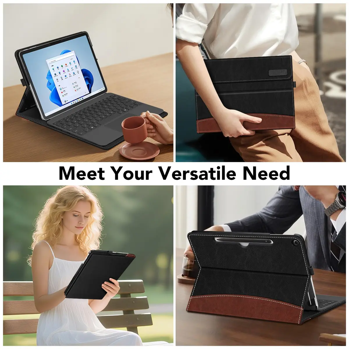 FINTIE Portfolio Case for Microsoft Surface Pro 12 inch 1st Edition (2025) | Multi-Angle Viewing & Premium Synthetic Leather - view 6