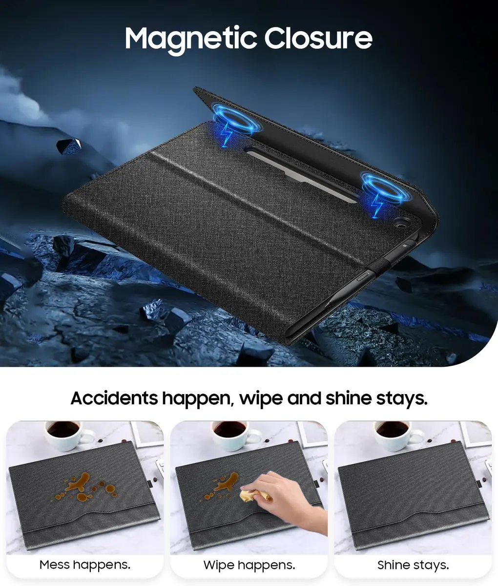 Fintie Protective Portfolio Case for Microsoft Surface Pro 12 inch (2025) | Multi-Angle Viewing Business TPU Back Cover with Pocket & Stylus Holder - view 7