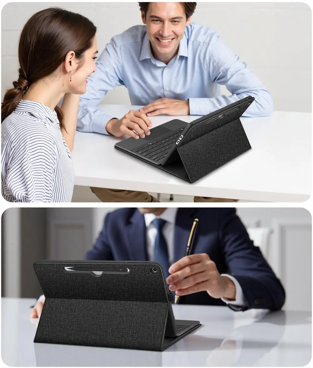 Fintie Protective Portfolio Case for Microsoft Surface Pro 12 inch (2025) | Multi-Angle Viewing Business TPU Back Cover with Pocket & Stylus Holder - view 9