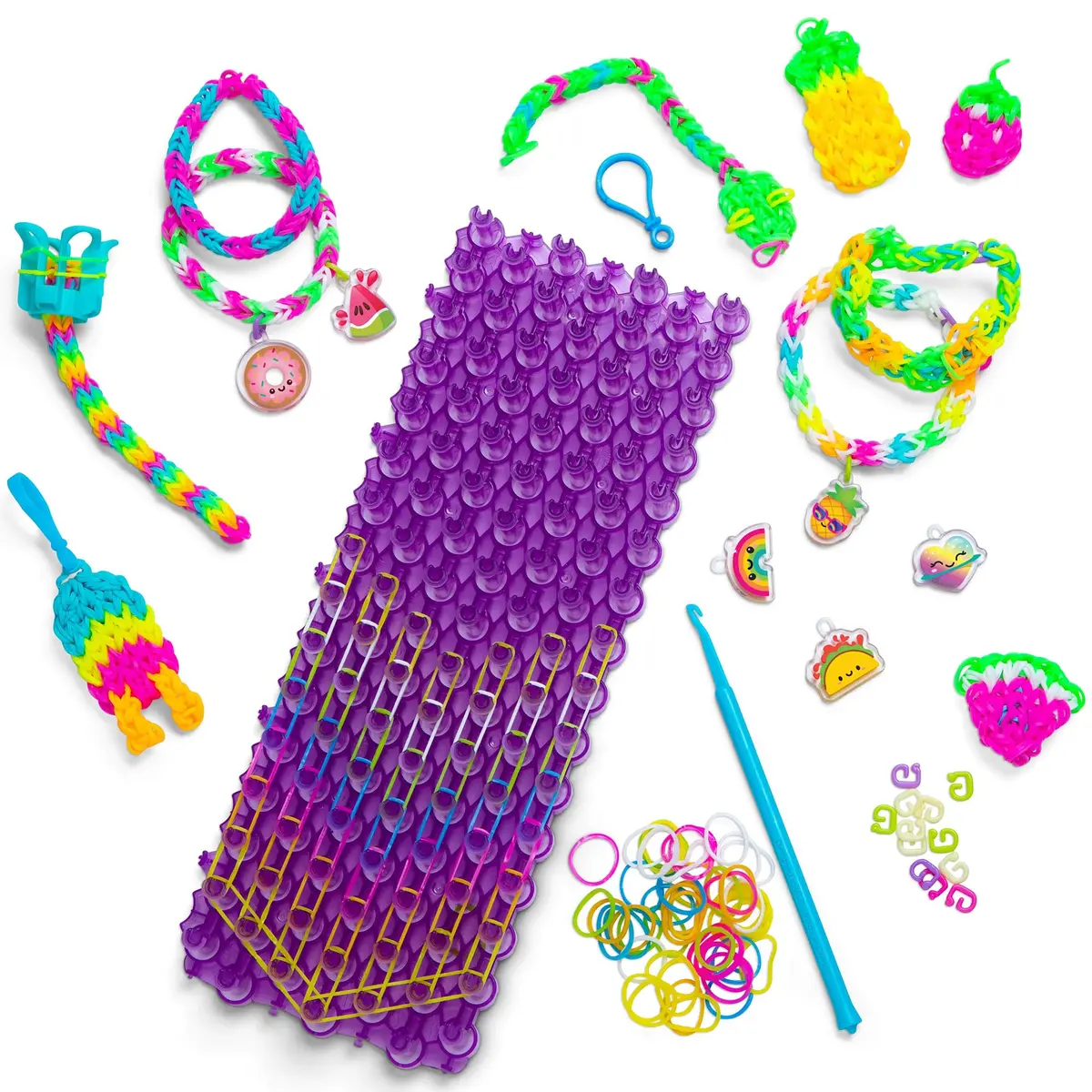 Rainbow Loom Mega Mighty Loom - 2400 Rubber Band Jewelry Craft Kit | Taller Pins for Complex Designs - view 6