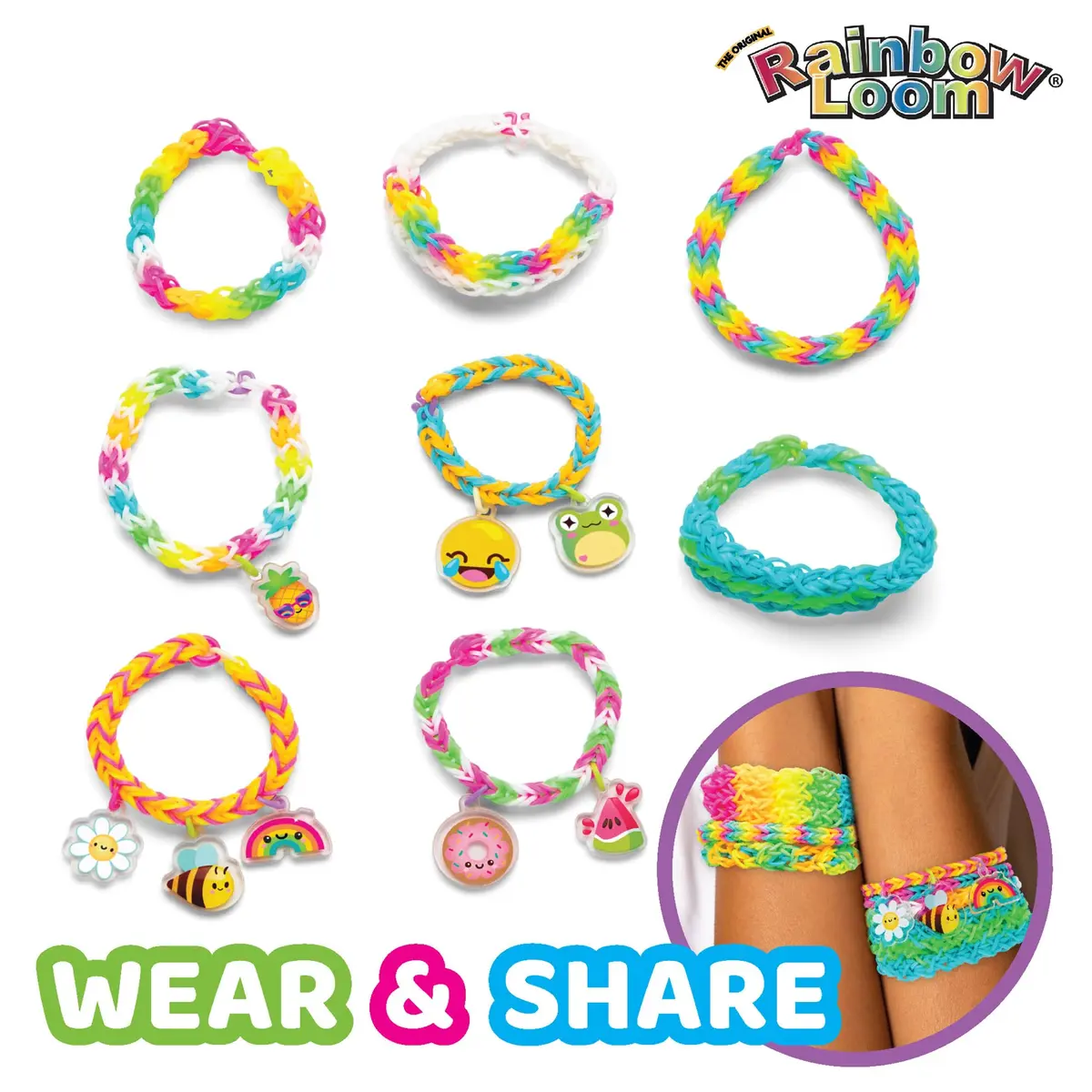Rainbow Loom Mega Mighty Loom - 2400 Rubber Band Jewelry Craft Kit | Taller Pins for Complex Designs - view 3
