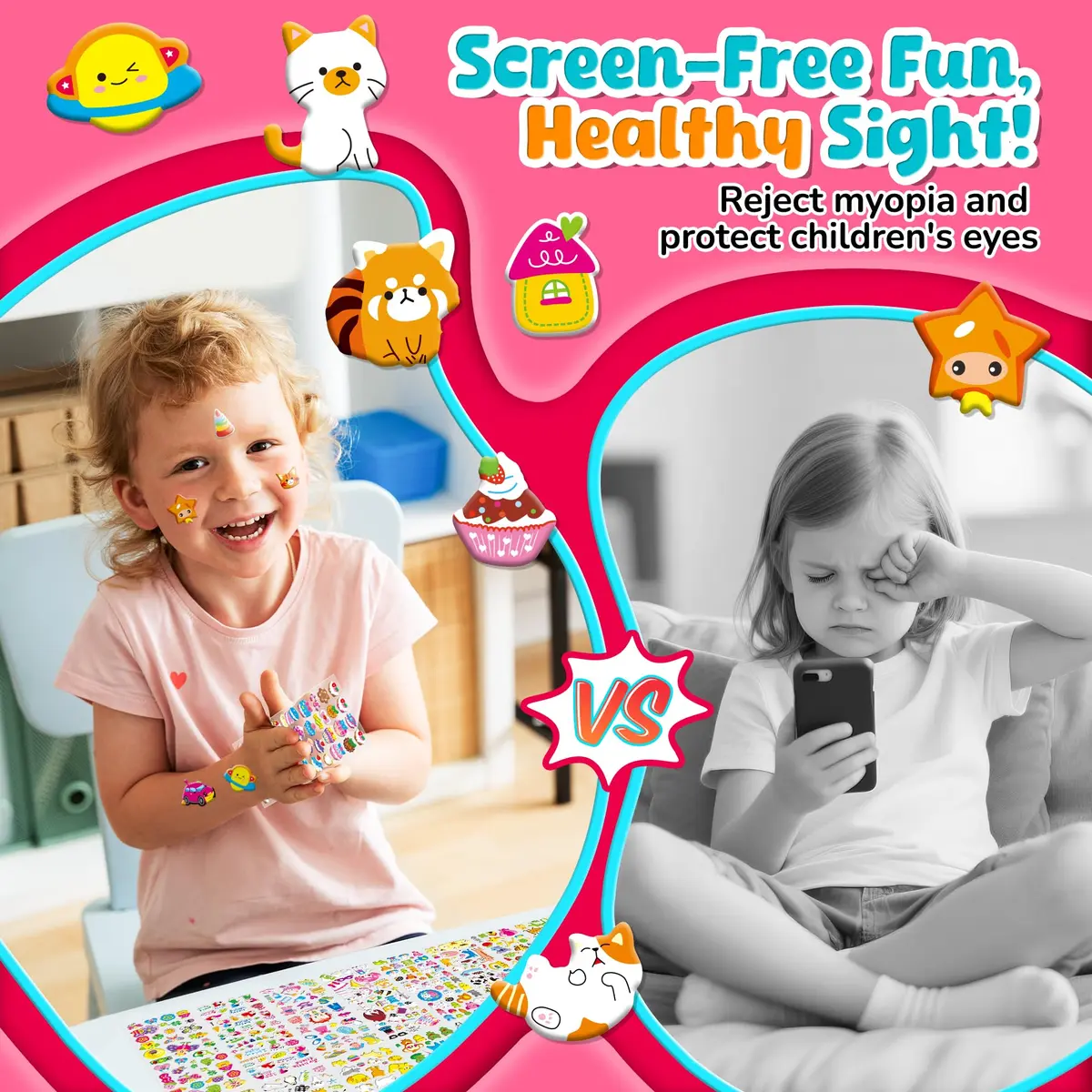 Sinceroduct 3D Stickers for Kids & Toddlers | 3200+ Puffy Reward Stickers for Classroom & Crafts - view 4