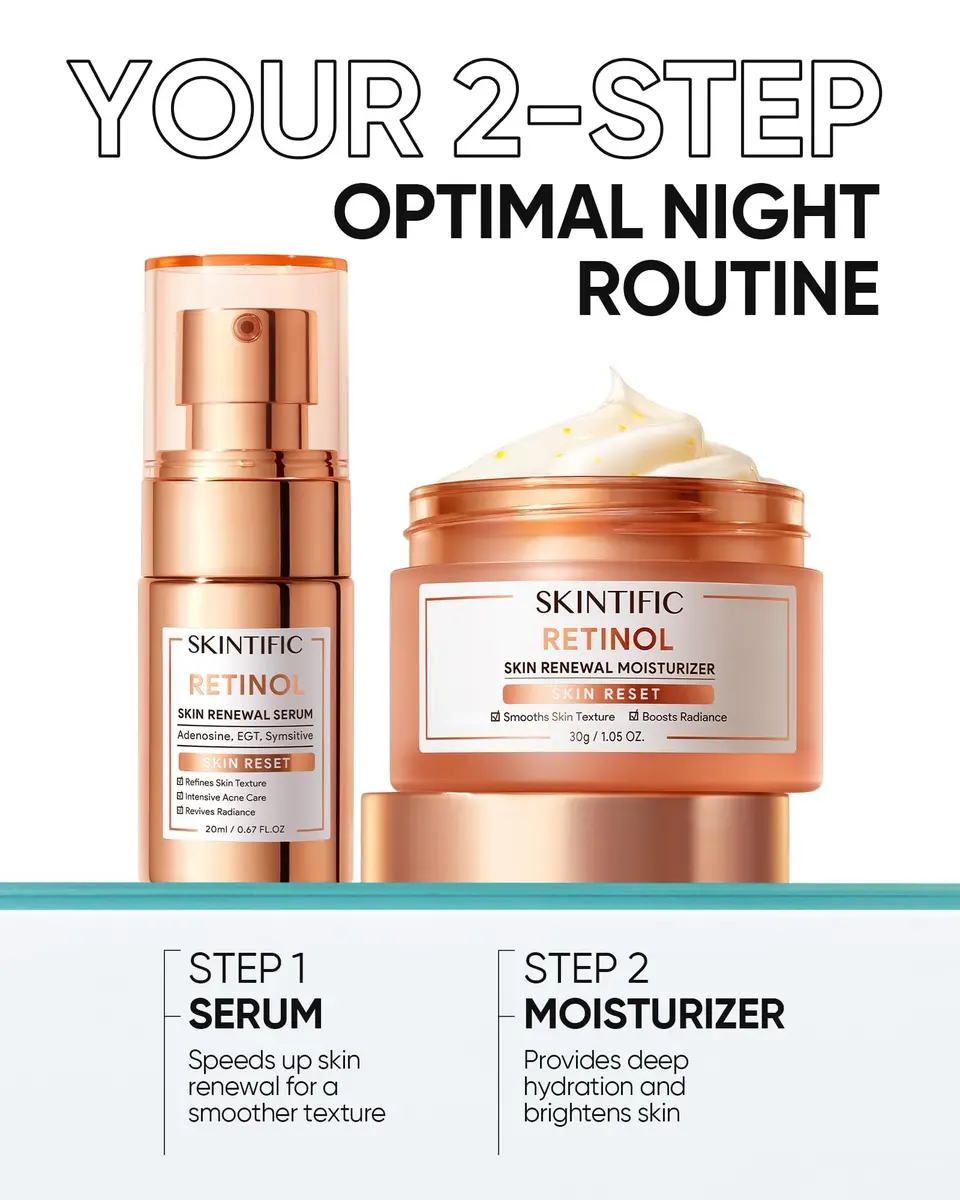 SKINTIFIC Retinol Skin Renewal Moisturizer 30g | Night Cream for All Skin Types - view 8