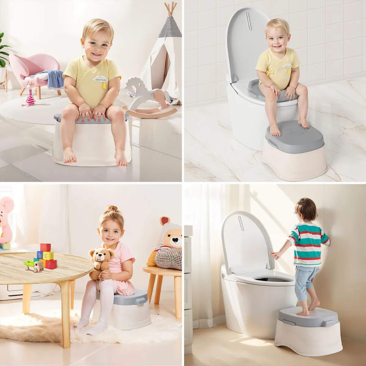 SRGAFIX 3-in-1 Potty Training Toilet | Toddler Potty Seat & Step Stool, Detachable, Safe & Portable - view 7