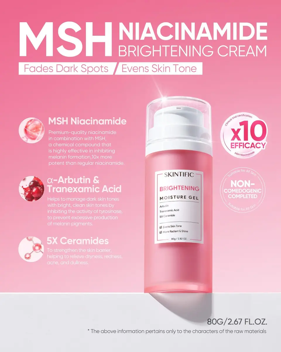 SKINTIFIC Niacinamide Brightening Moisturizer 2.82oz | Hydrates & Supports Radiance - view 2