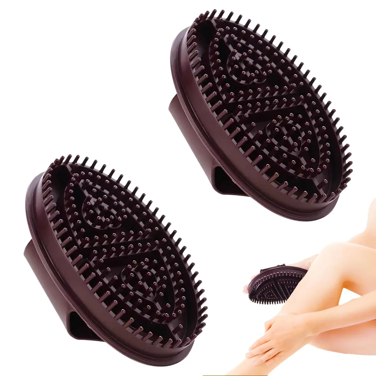 hinbkenla Meridian Massage Brush 2PCS | Full Body Relaxation & Acupuncture Points (110c) - main product image