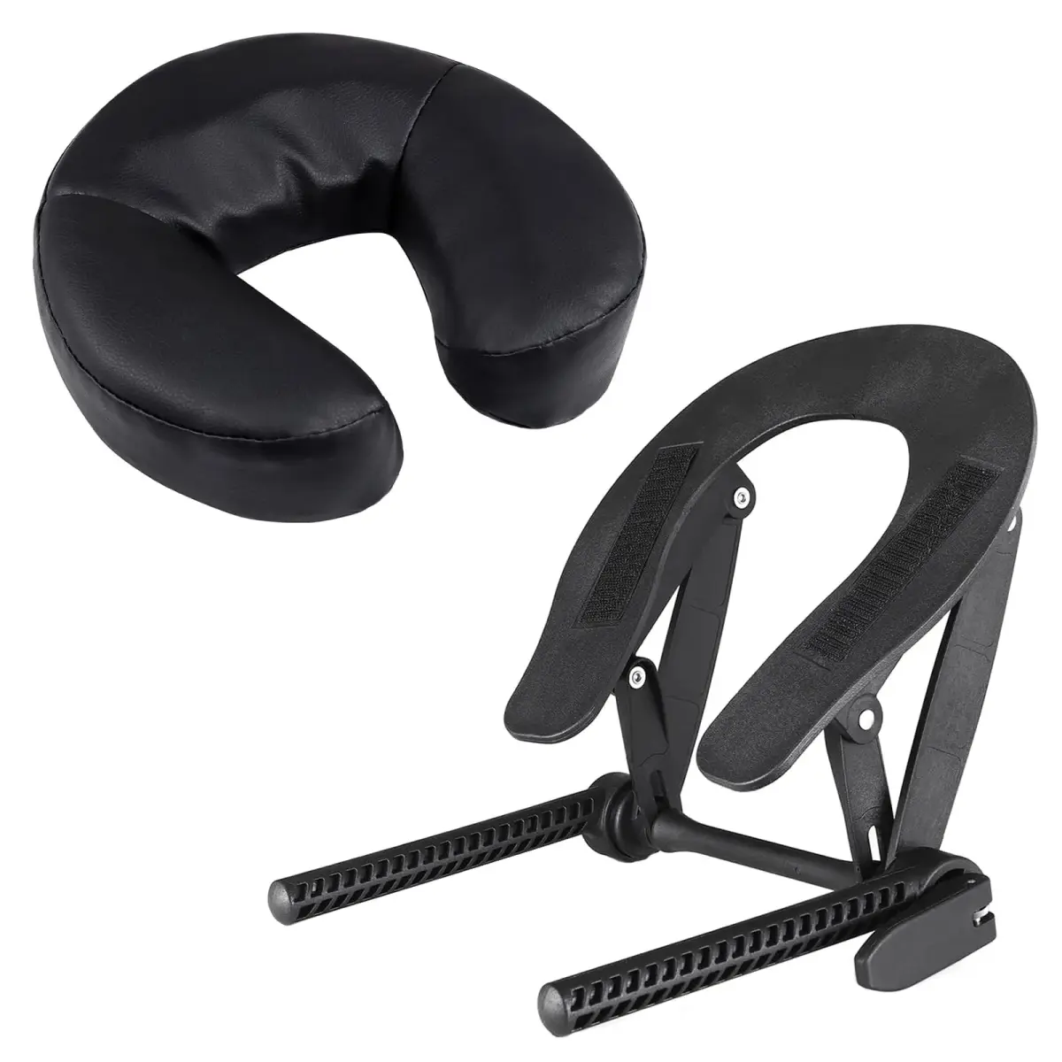 Kalolary Universal Face Cradle & Cushion for Massage Table, Adjustable Headrest & Pillow, Black | 8cm (3.15 Inch) Height - main product image