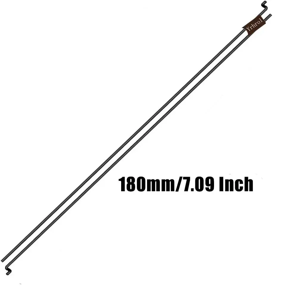 Yrhrol Adjustable Pushrod Connector Linkage Stopper 1.3mm + Nylon Control Horns 21x10 mm + 1.2 x 180mm Z Push Rods Parts Set | RC Airplane Plane Boat Replacement - view 2