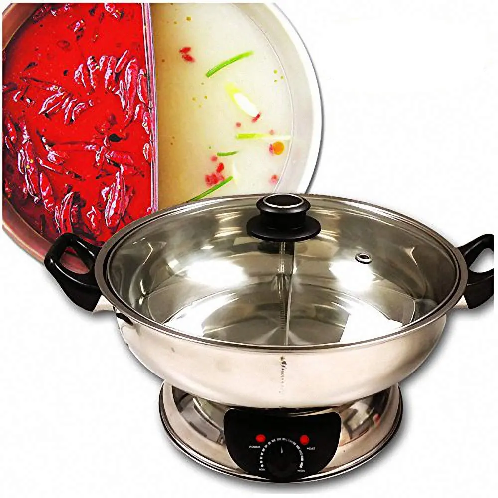 Sonya 5 Electric Dual-Sided Hot pot 30cm | Stainless Steel Shabu Shabu for Family & Entertaining - main product image