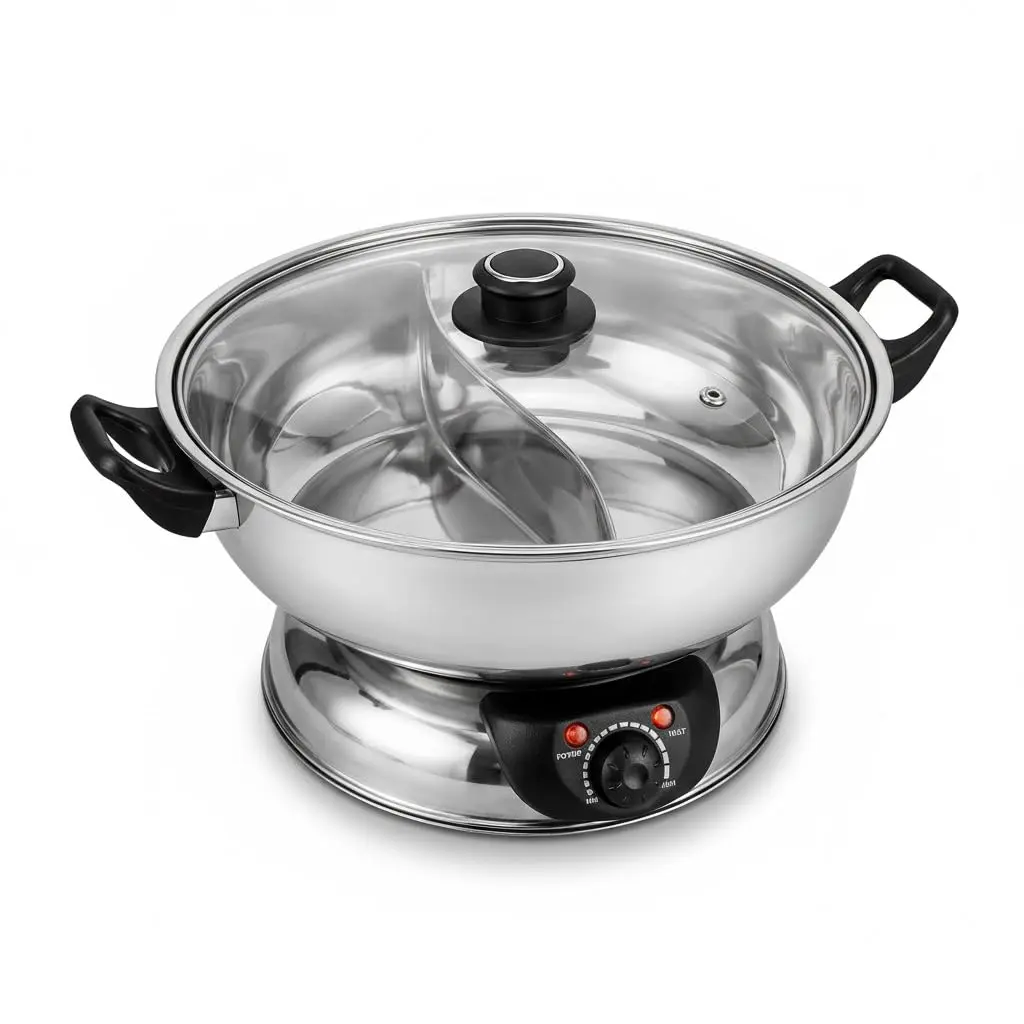 Sonya 5 Electric Dual-Sided Hot pot 30cm | Stainless Steel Shabu Shabu for Family & Entertaining - view 2
