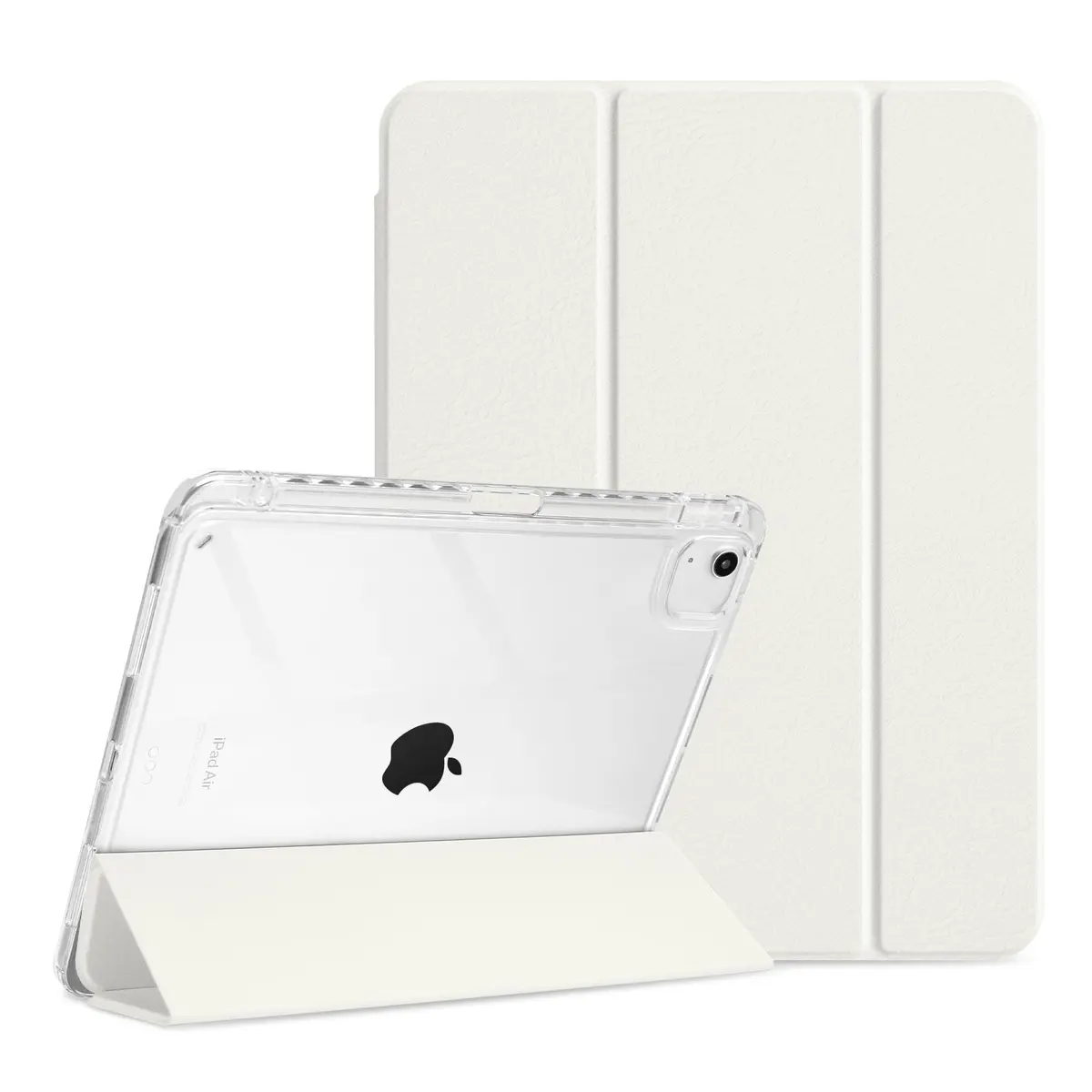 MOROCK Slim Case for iPad Air 13 Inch M4/M3/M2 & iPad Pro 12.9 Inch 6th/5th Gen. with Pencil Holder, White - main product image