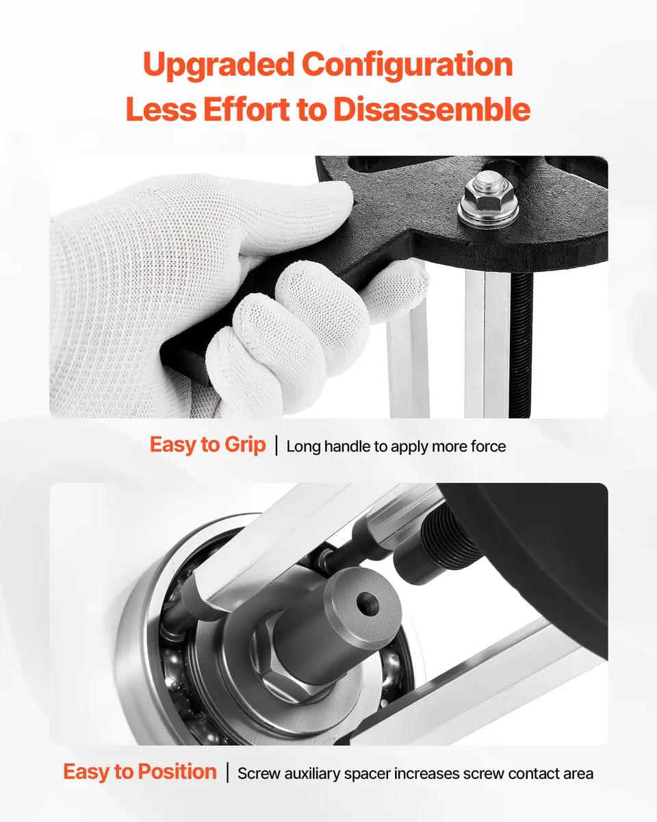 VEVOR 21-in-1 Bearing Puller Set | Heavy Duty 3-Jaw Disassembly Tool for Automotive Bearings - view 5